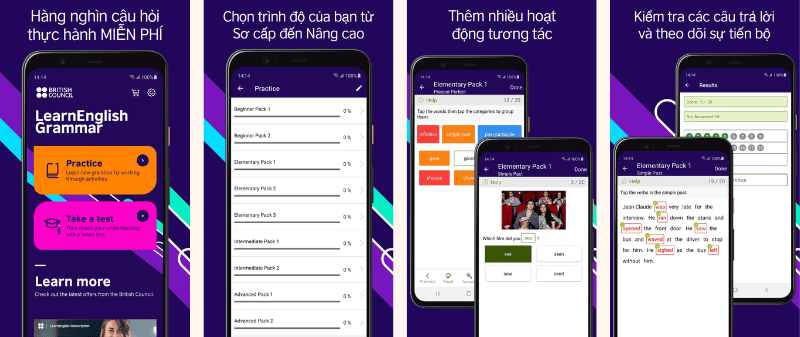 ứng dụng học ngữ pháp tiếng Anh